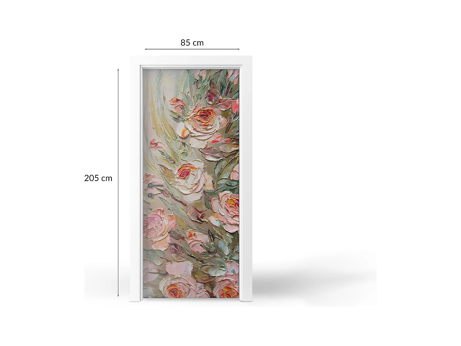 Stickers de porte autocollants - Bouquet de roses 85x205 cm