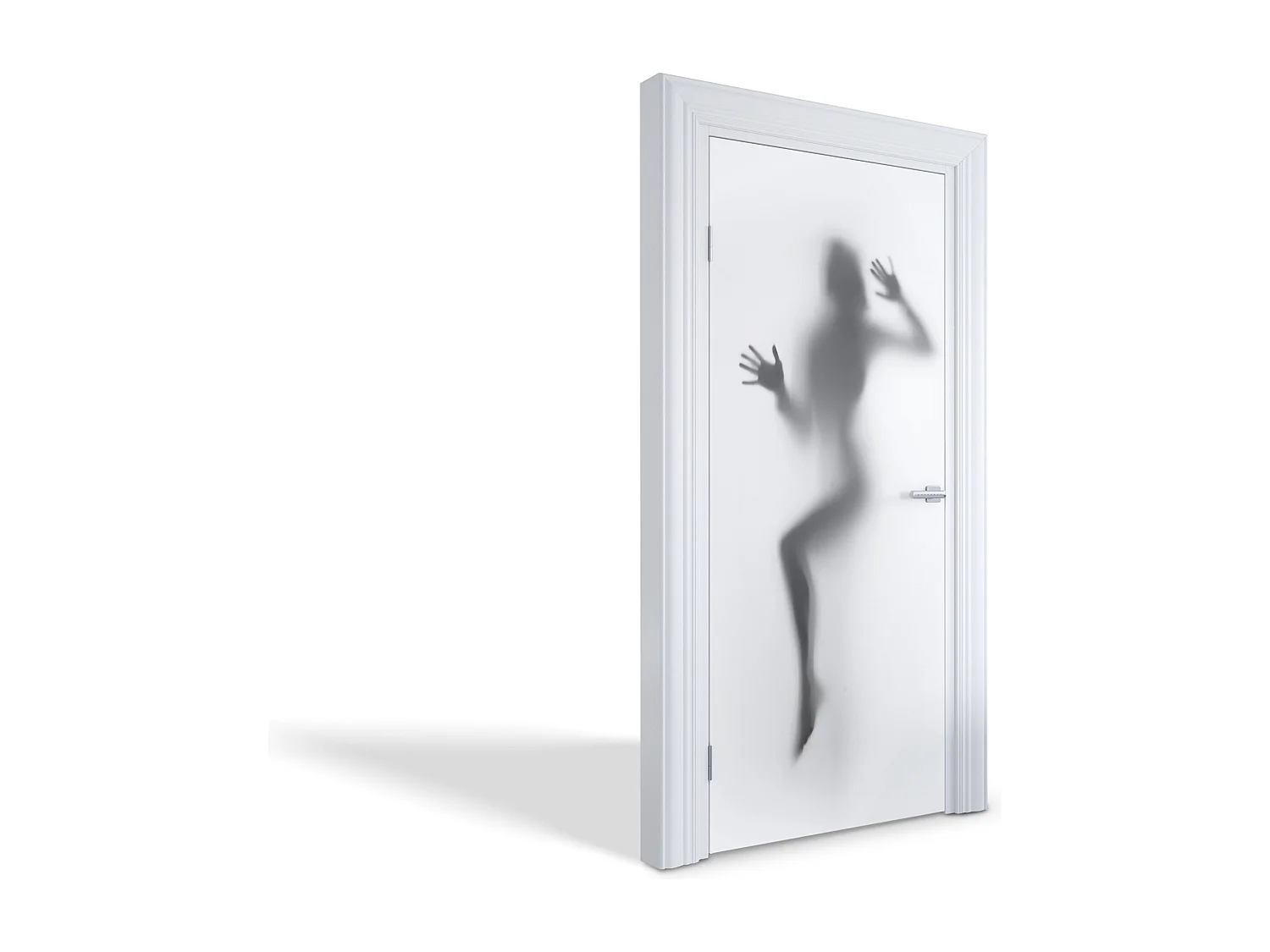 Stickers de porte autocollants - Ombre derrière la vitre 95x205 cm