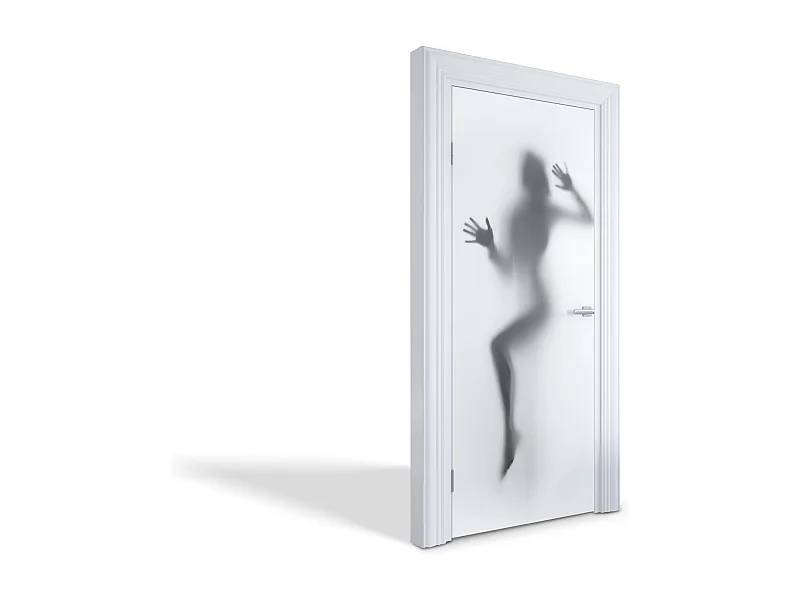 Stickers de porte autocollants - Ombre derrière la vitre 85x205 cm