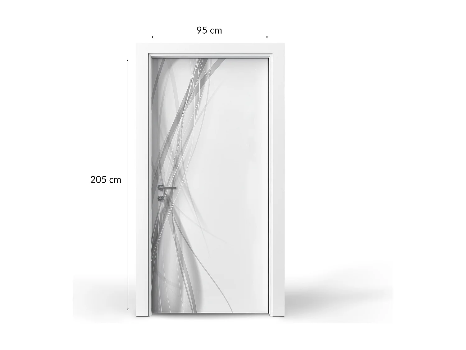 Stickers décoratifs pour portes intérieures - Lignes abstraites 95x205 cm