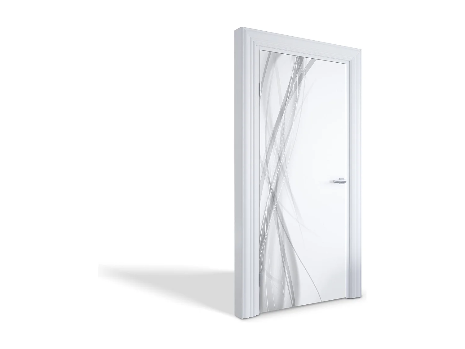 Stickers décoratifs pour portes intérieures - Lignes abstraites 95x205 cm