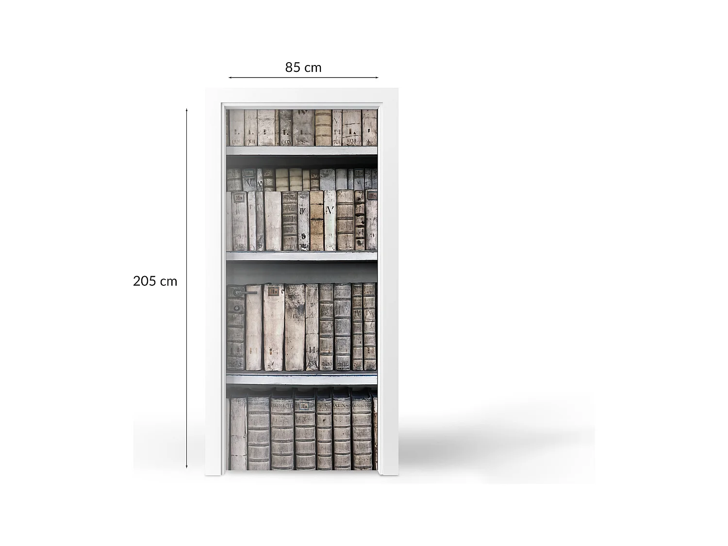Zelfklevende deurstickers - Oude boeken 85x205 cm