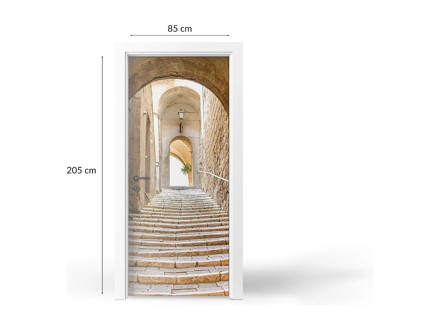 Papier peint photo pour portes intérieures - Escaliers en pierre 85x205 cm