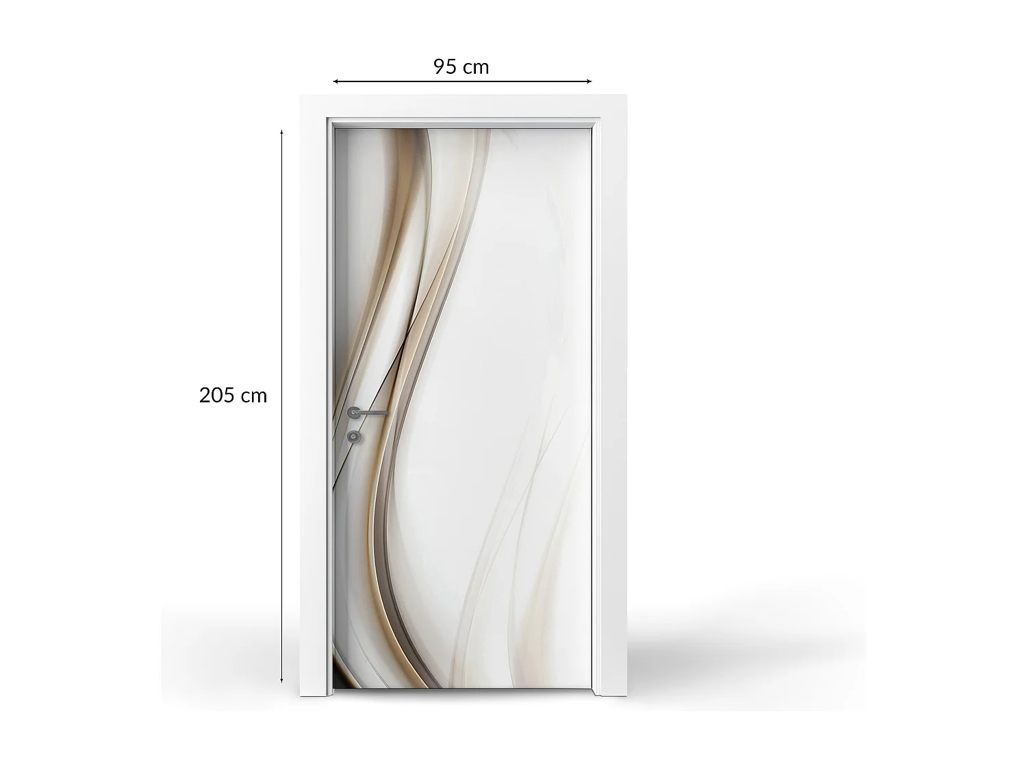 Papier peint photo pour portes intérieures - Vagues éthérées 95x205 cm