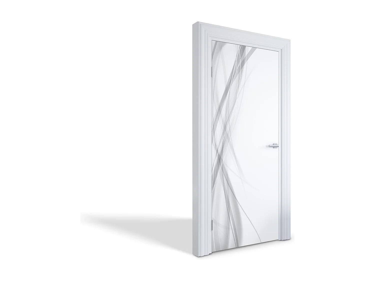 Stickers décoratifs pour portes intérieures - Lignes abstraites 85x205 cm