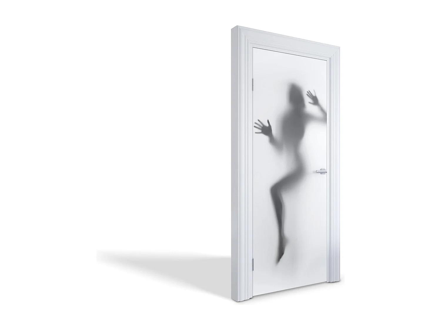 Zelfklevende deurstickers - Schaduw achter het raam 75x205 cm