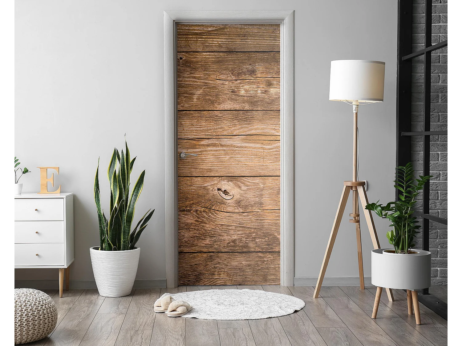 Stickers décoratifs pour portes intérieures - Parquet 75x205 cm