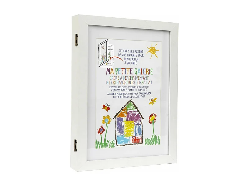 Cadre pour dessins d'enfant en MDF 25 x 4.5 x 34 cm