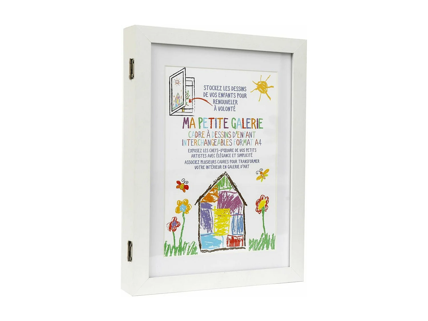 Cadre pour dessins d'enfant en MDF 25 x 4.5 x 34 cm