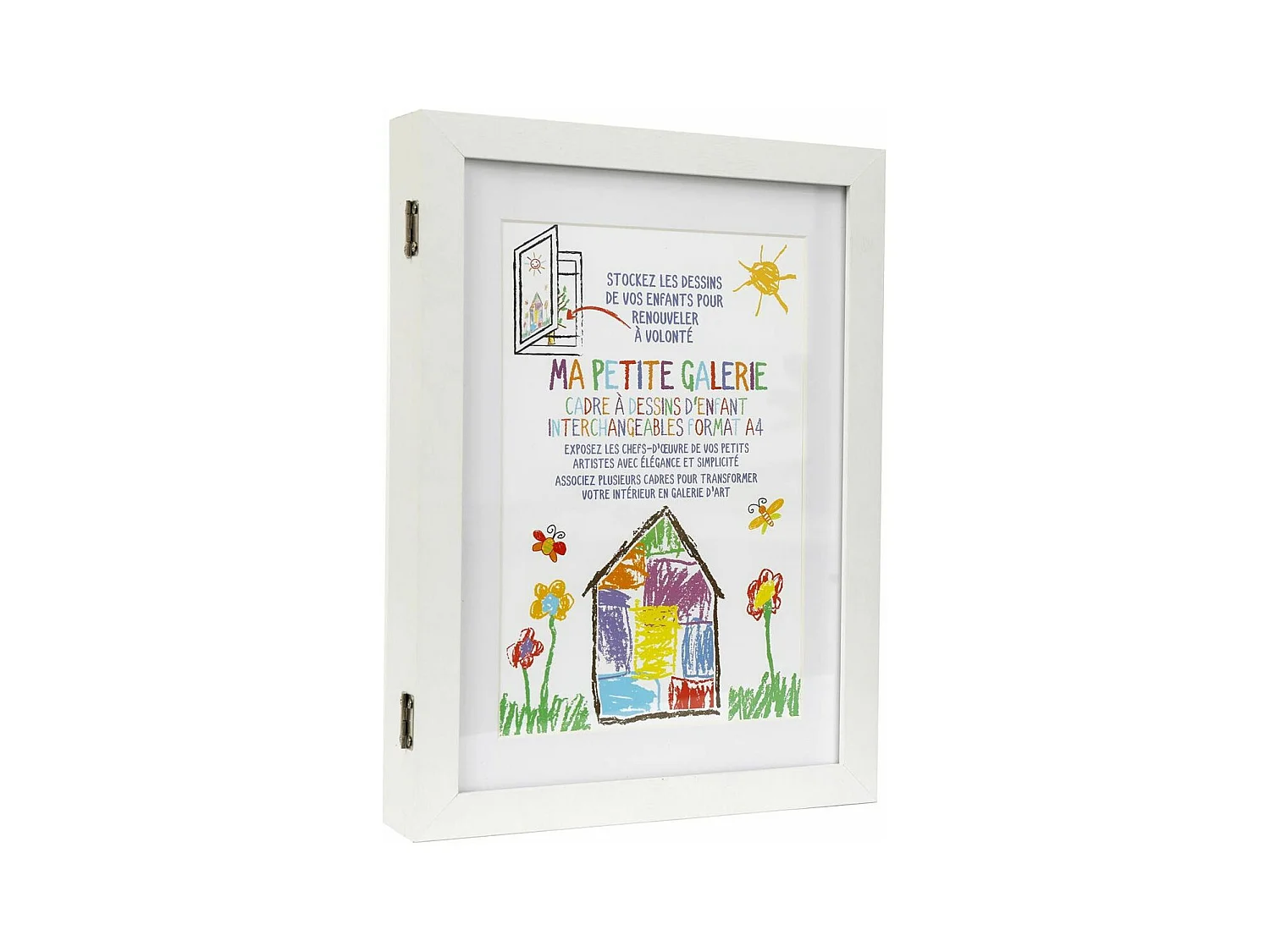 Cadre pour dessins d'enfant en MDF 25 x 4.5 x 34 cm