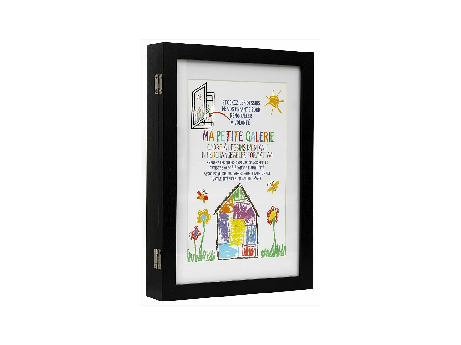 Cadre pour dessins d'enfant en MDF 25 x 4.5 x 34 cm