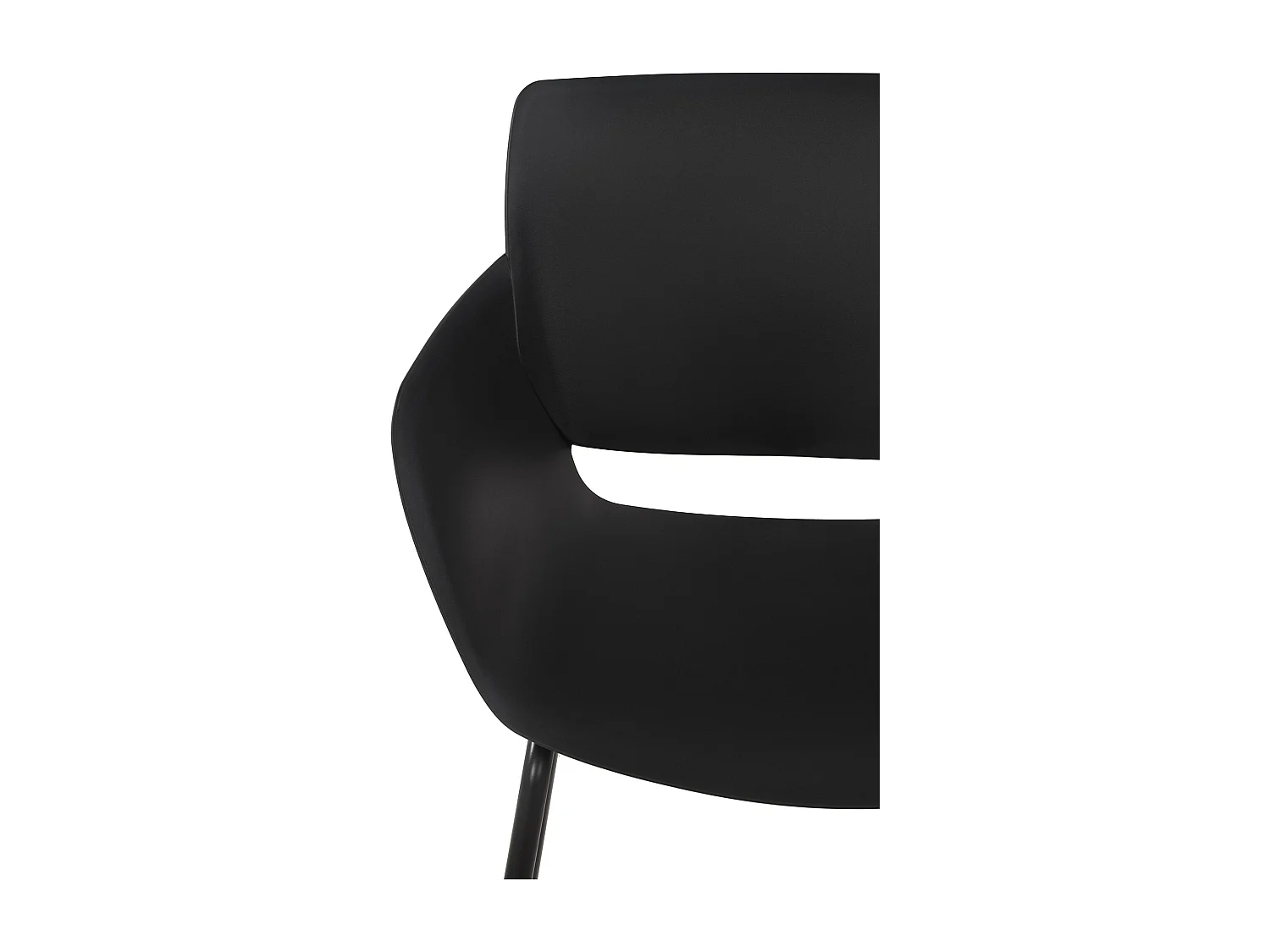 chaise salle à manger - Plastique - Noir - Alpena