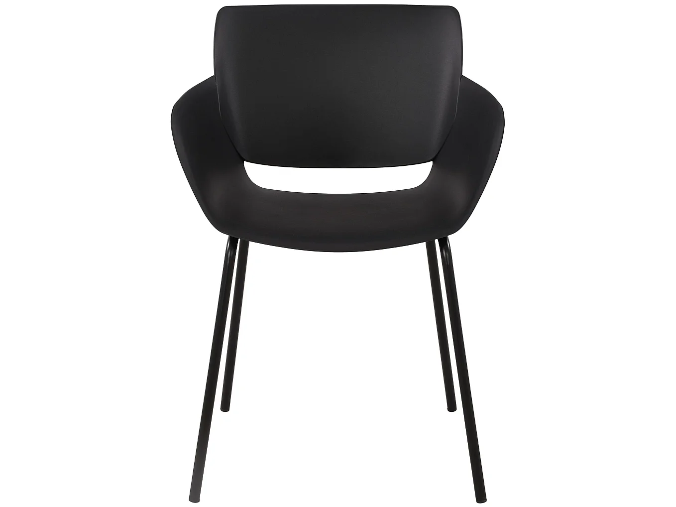 chaise salle à manger - Plastique - Noir - Alpena