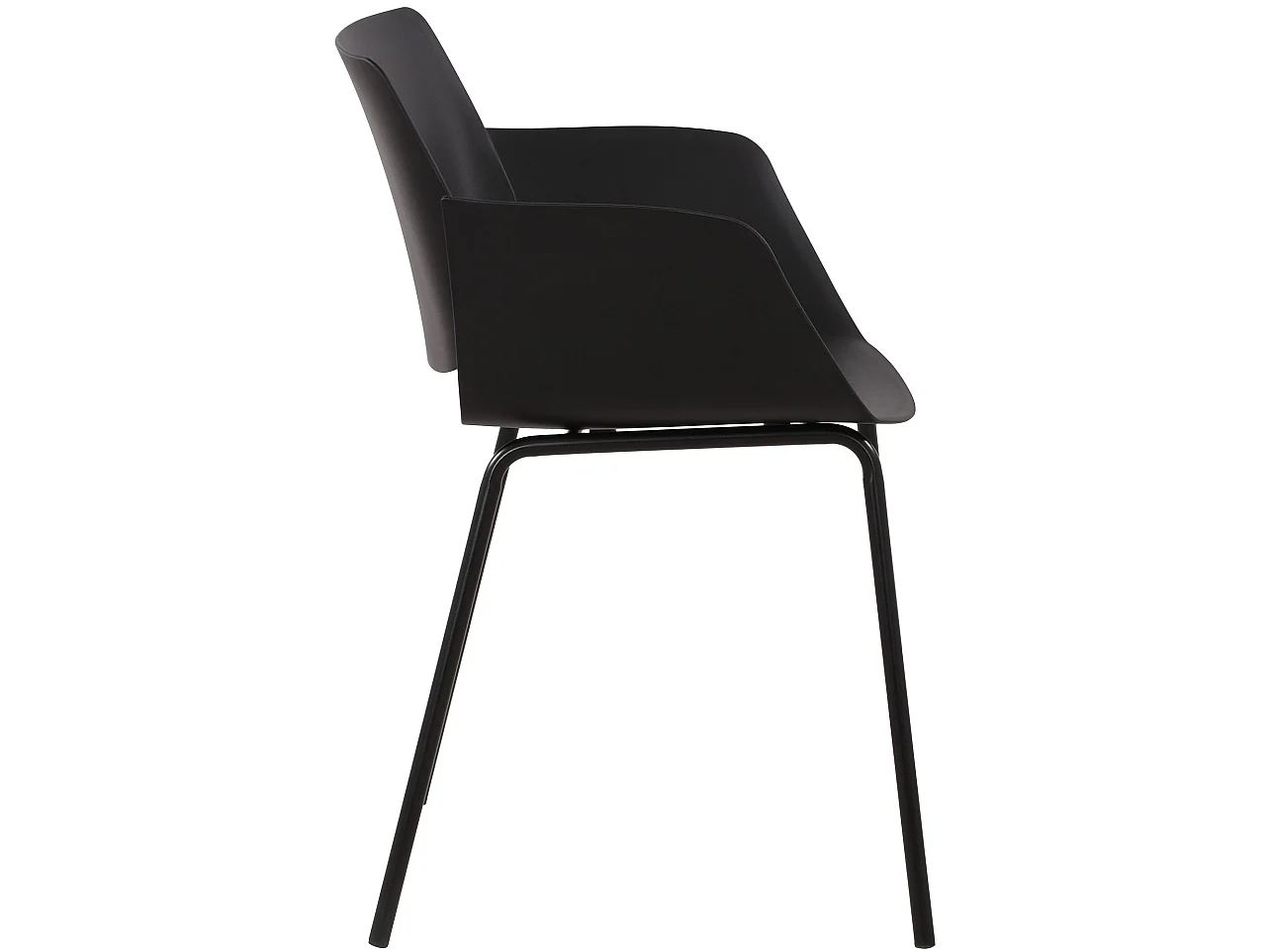 chaise salle à manger - Plastique - Noir - Alpena