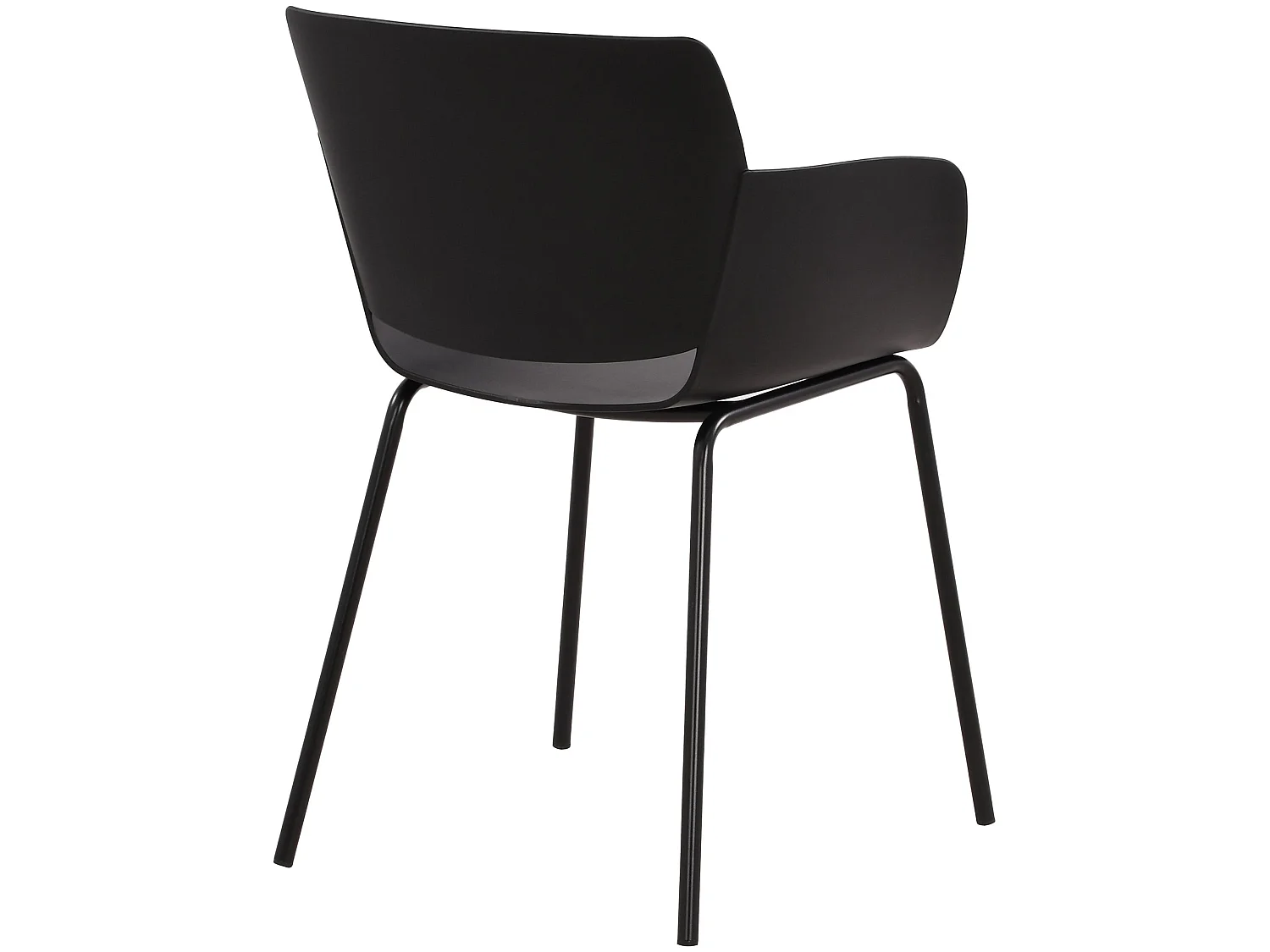chaise salle à manger - Plastique - Noir - Alpena