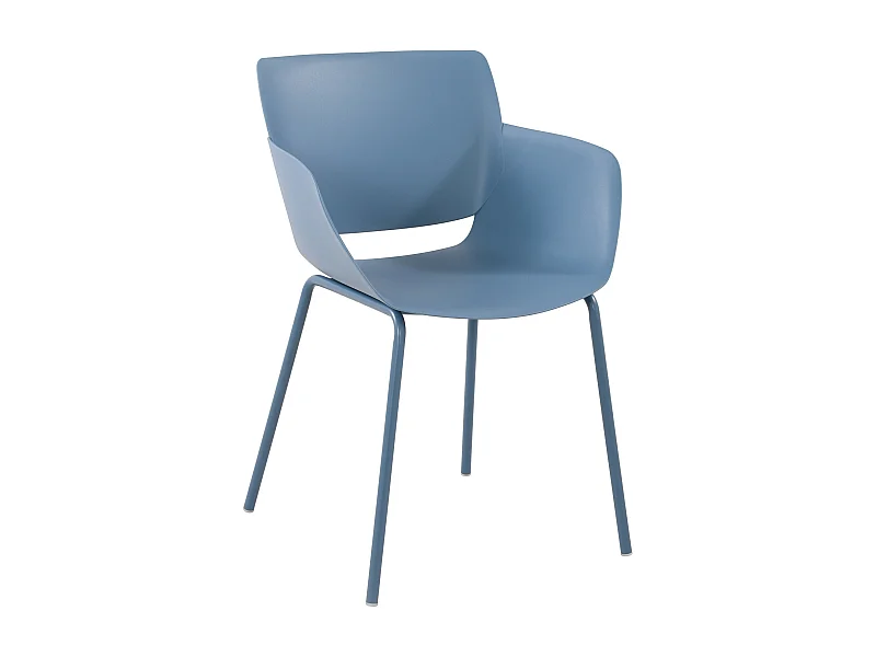 chaise salle à manger - Plastique - Bleu - Alpena