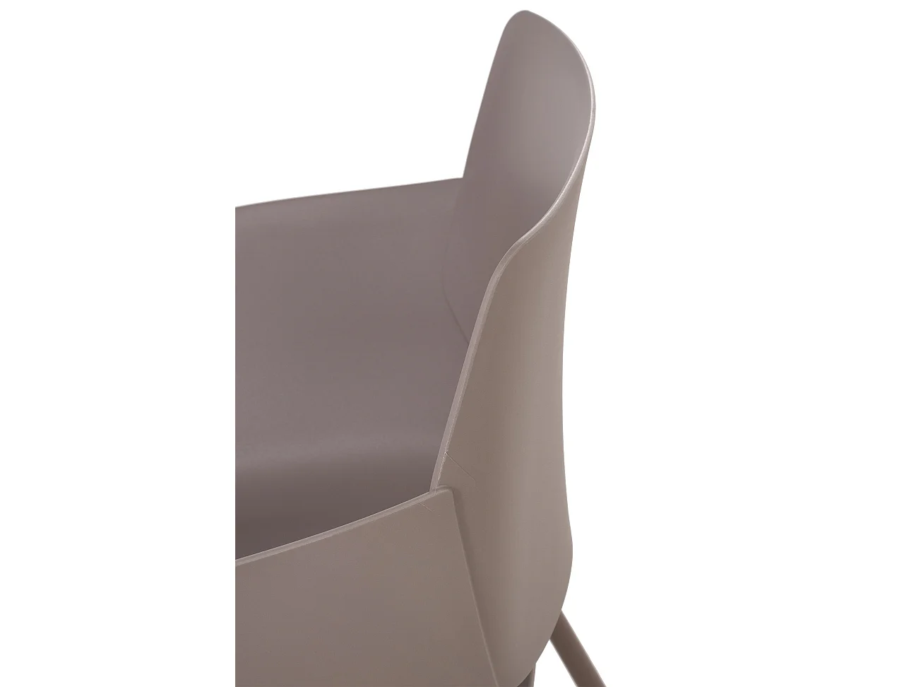 chaise salle à manger - Plastique - Taupe - Alpena