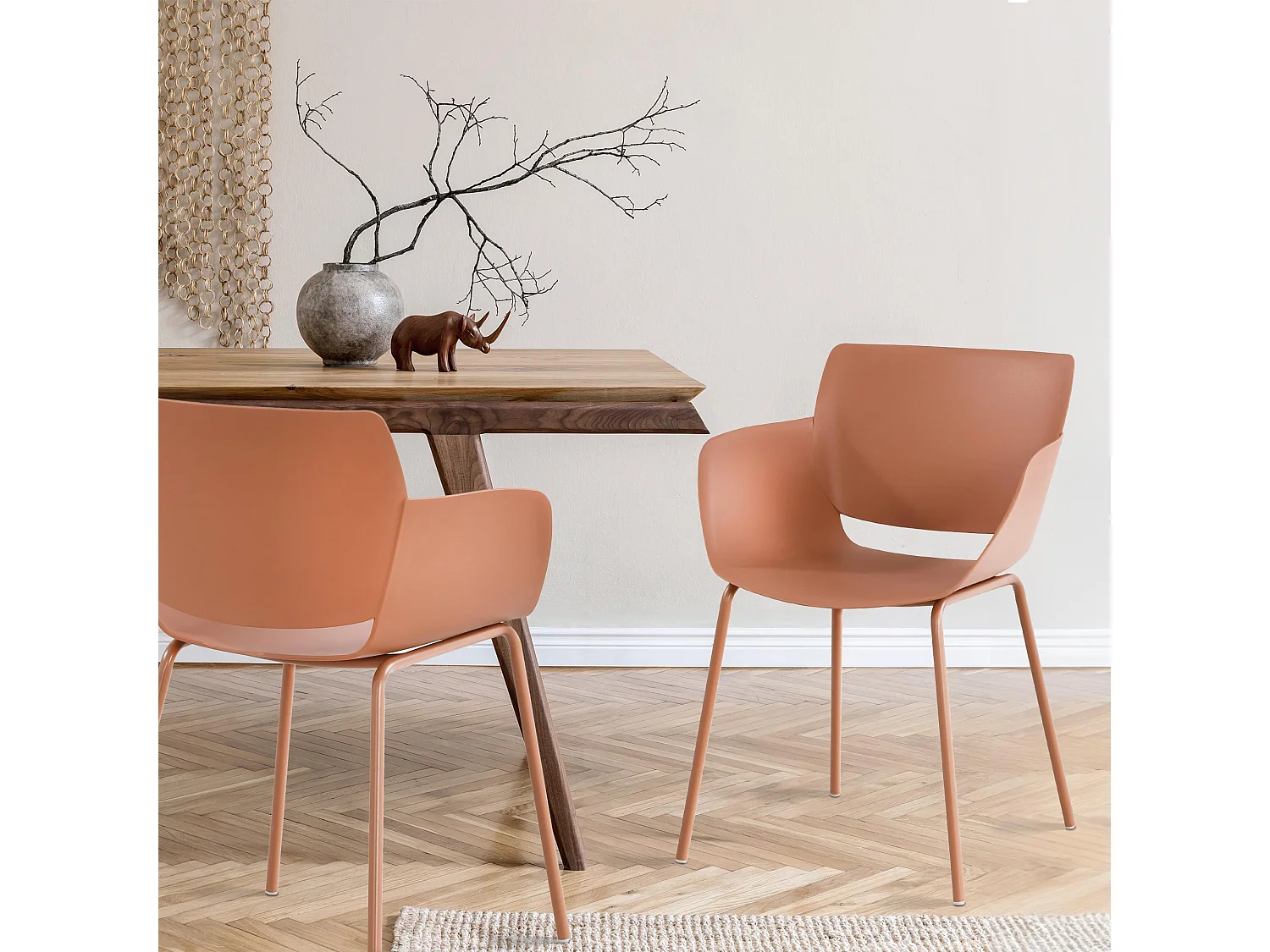 chaise salle à manger - Plastique - Terre cuite - Alpena