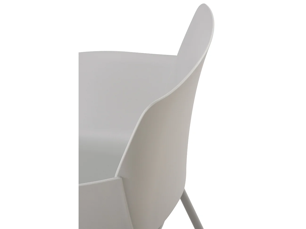 chaise salle à manger - Plastique - Gris clair - Alpena