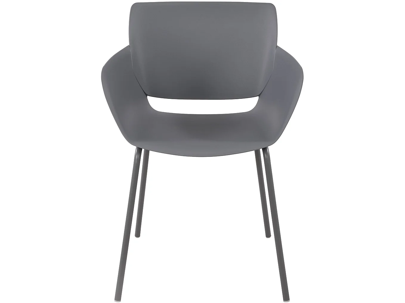 chaise salle à manger - Plastique - Gris foncé - Alpena