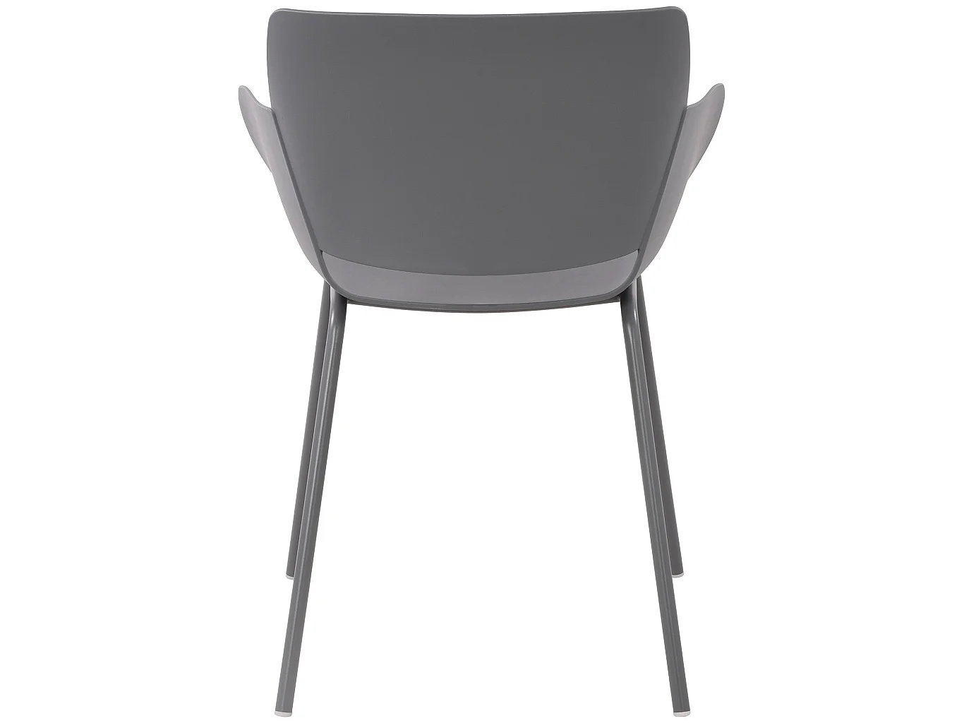 chaise salle à manger - Plastique - Gris foncé - Alpena