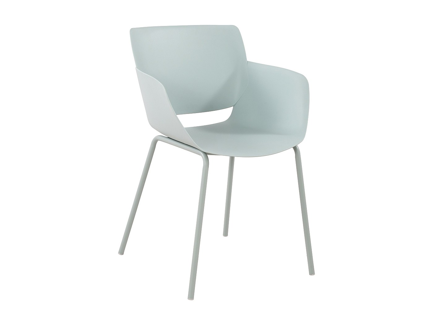 chaise salle à manger - Plastique & Métal - Turquoise - Alpena