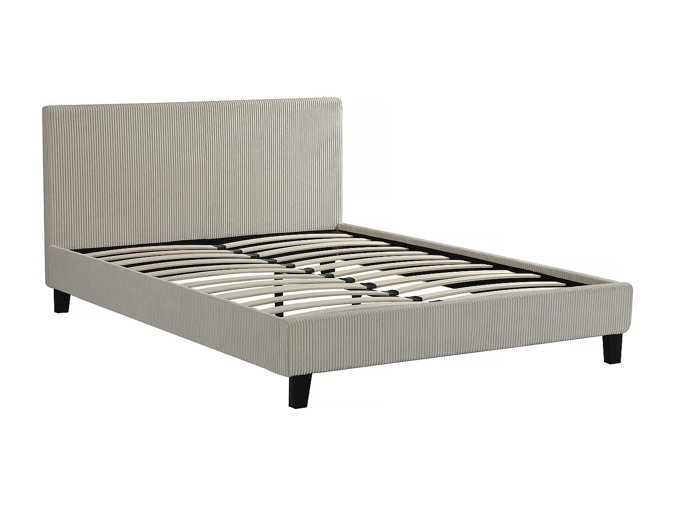 Letto in velluto a coste "Ambre" - 160 x 200 - Beige