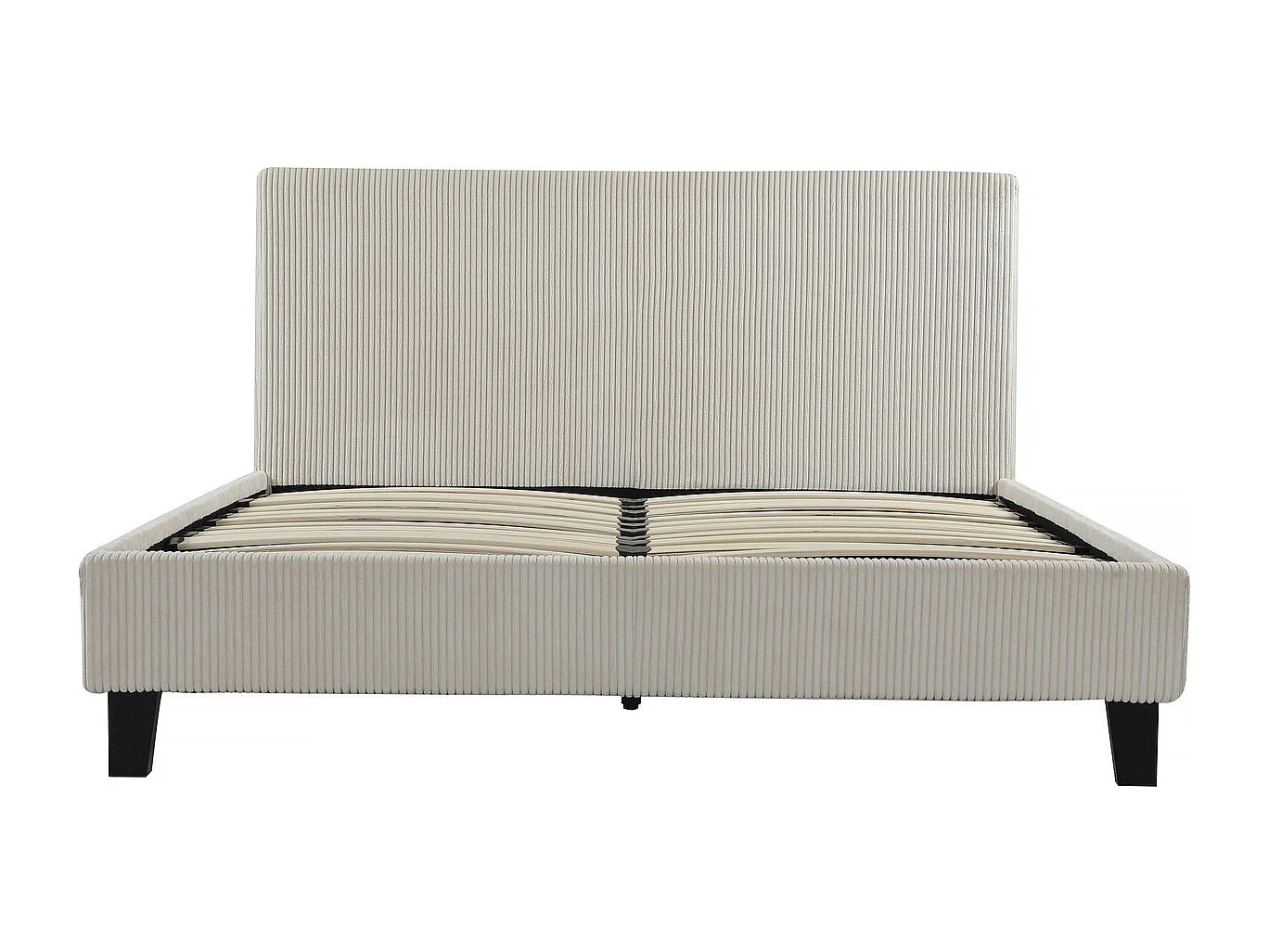 Letto in velluto a coste "Ambre" - 160 x 200 - Beige