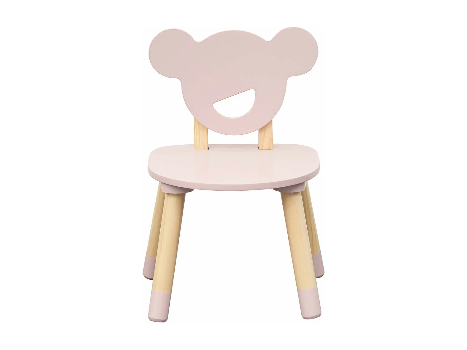 Tavolino e 2 Sedie per Bambini Rebecca Mobili Sika 44x60x56 MDF Pino Rosa Marrone SET 3 pezzi