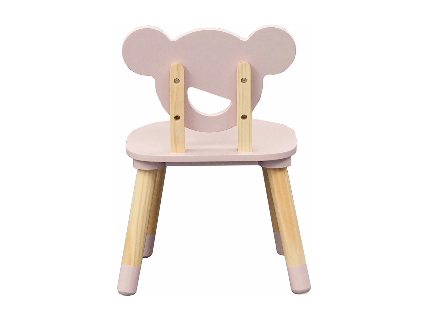 Tavolino e 2 Sedie per Bambini Rebecca Mobili Sika 44x60x56 MDF Pino Rosa Marrone SET 3 pezzi