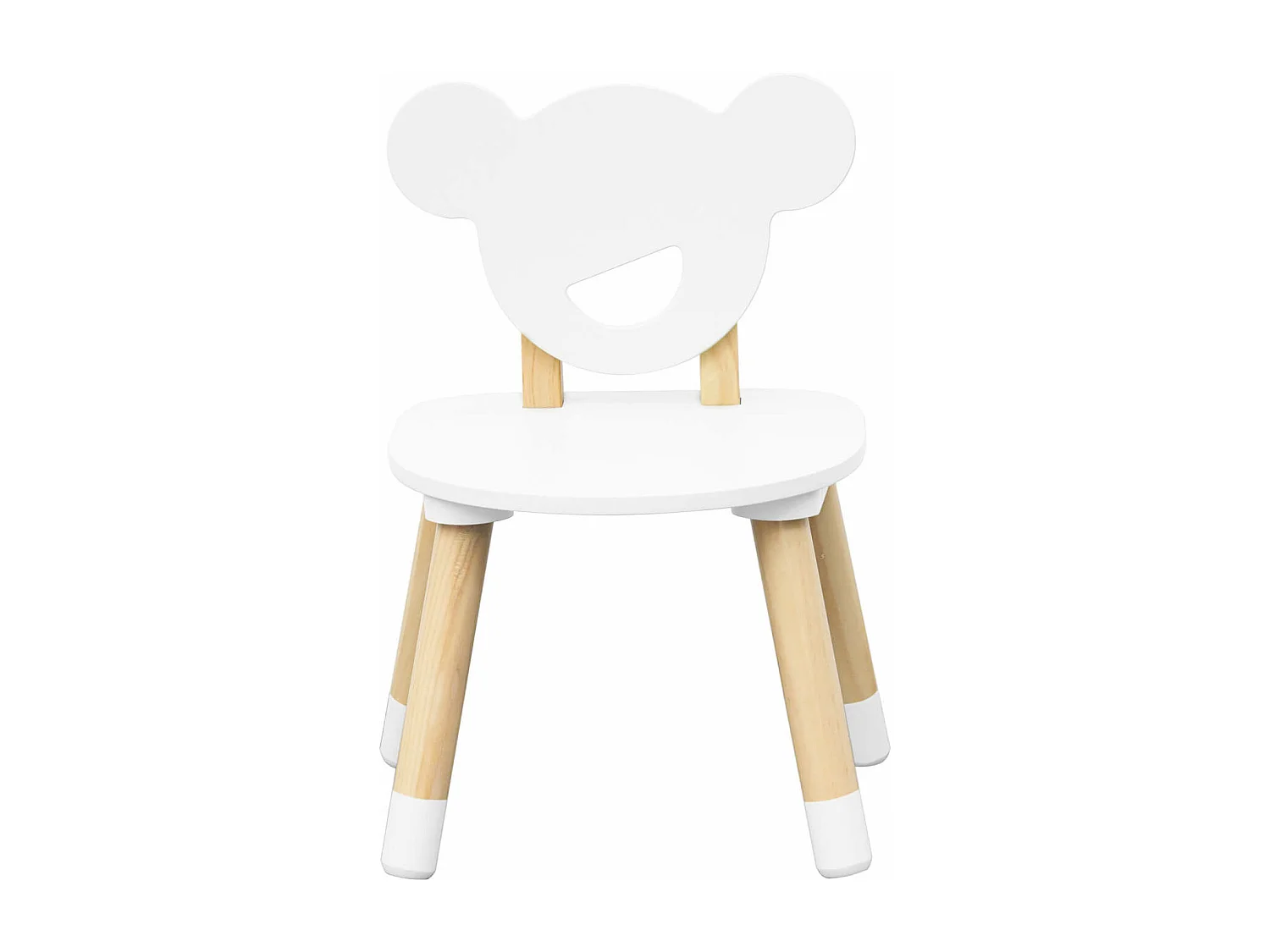 Tavolino e 2 Sedie per Bambini Rebecca Mobili Nefel 44x60x56 MDF Pino Bianco Marrone SET 3 pezzi