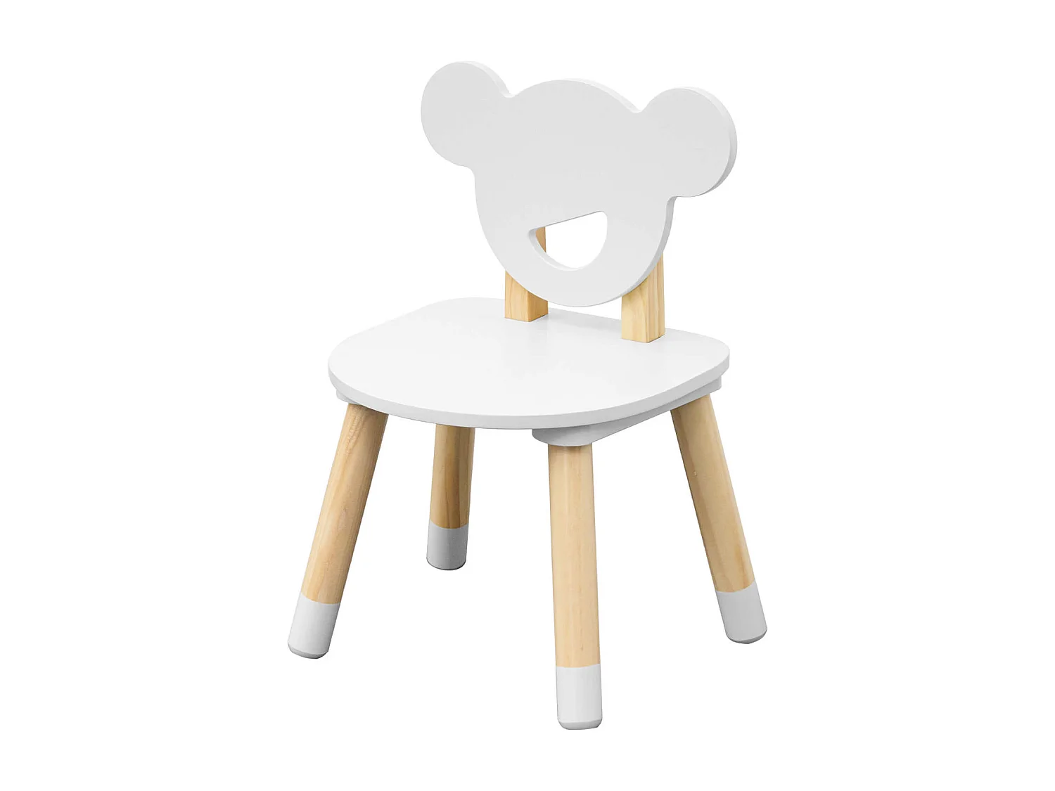 Tavolino e 2 Sedie per Bambini Rebecca Mobili Nefel 44x60x56 MDF Pino Bianco Marrone SET 3 pezzi