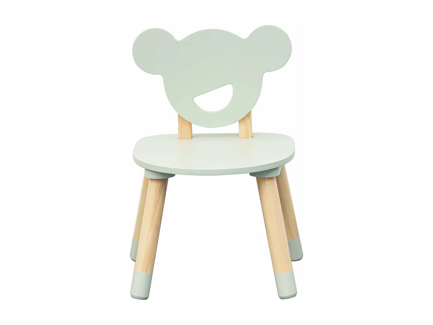 Tavolino e 2 Sedie per Bambini Rebecca Mobili Aniba 44x60x56 MDF Pino Verde Acqua Marrone SET 3 pezzi