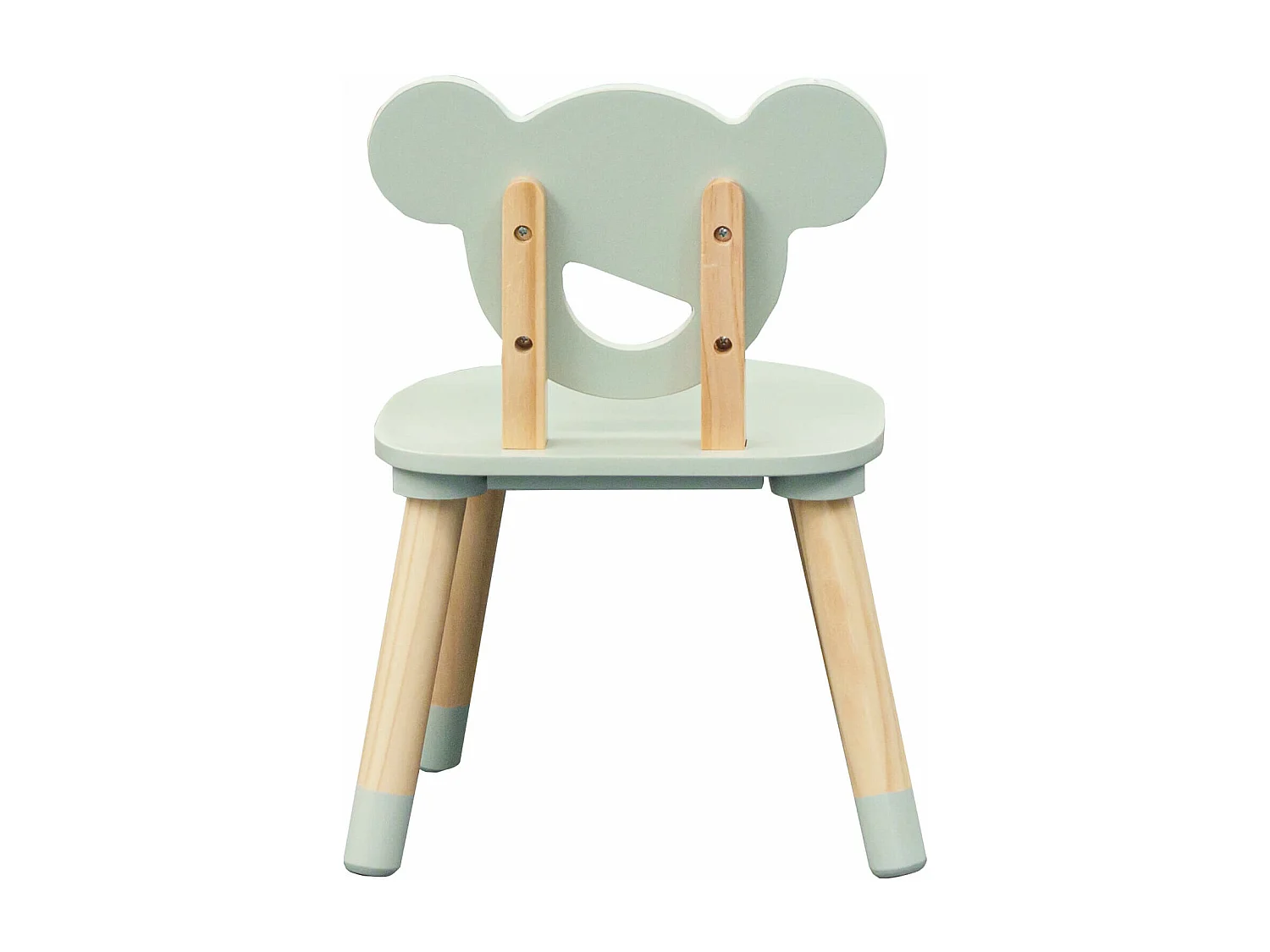 Tavolino e 2 Sedie per Bambini Rebecca Mobili Aniba 44x60x56 MDF Pino Verde Acqua Marrone SET 3 pezzi