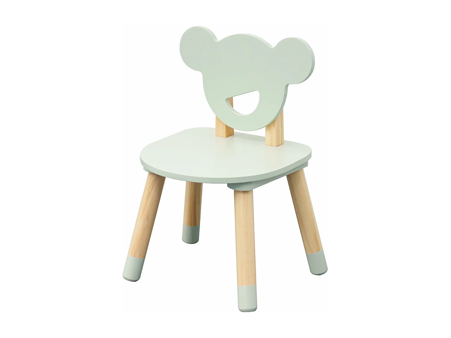 Table et 2 chaises pour enfants Aniba 44x60x56 MDF Pin Vert d'eau Marron ENSEMBLE 3 pcs