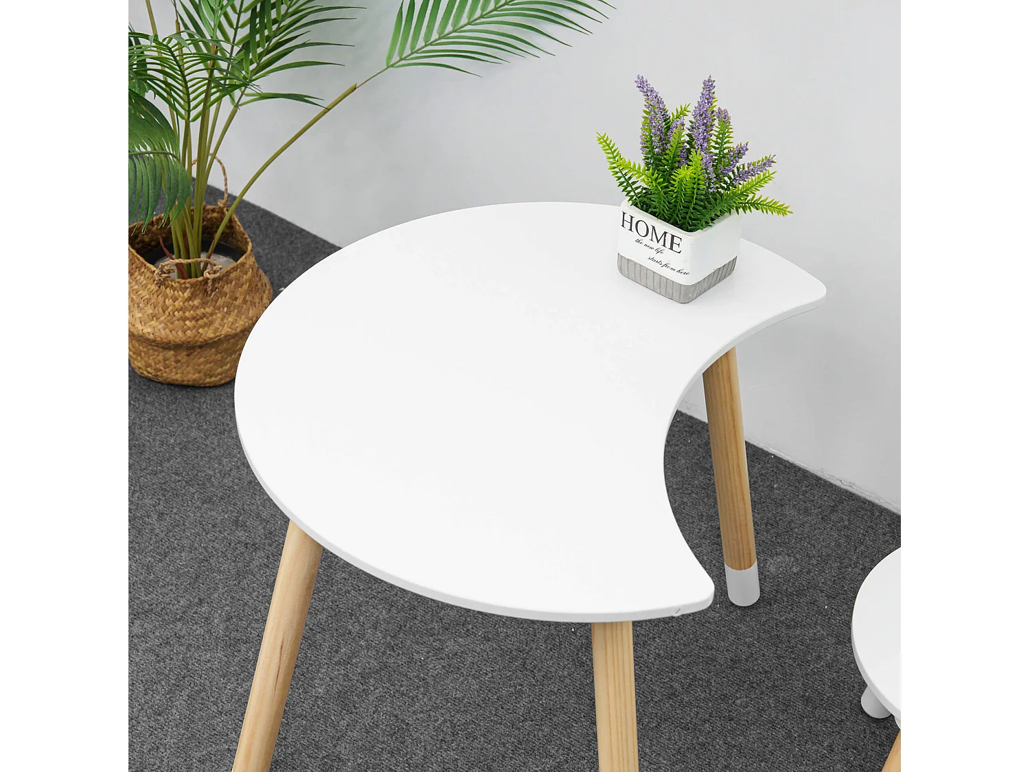 Tavolino e Sedia per Bambini Rebecca Mobili Buriti 44x60x40 MDF Pino Bianco Marrone SET 2 pezzi