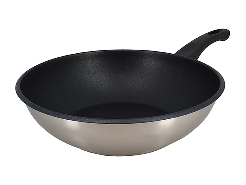 Menastyl - Wok First 28cm En Acier Inoxydable