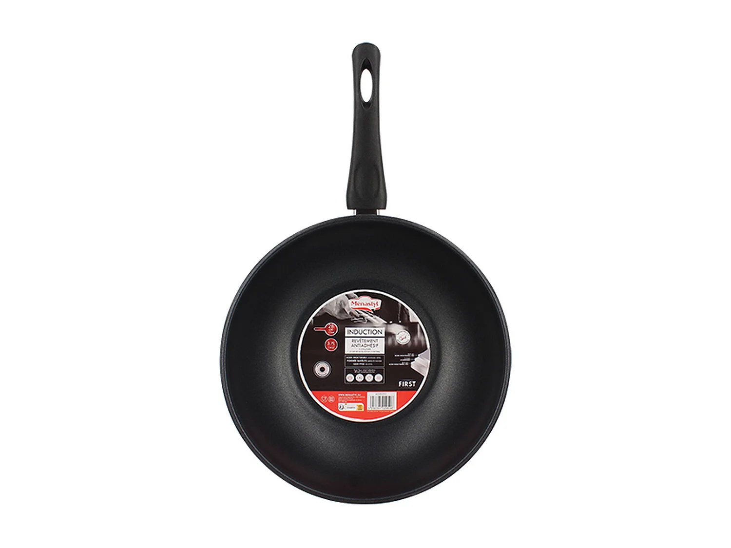 Menastyl - Wok First 28cm En Acier Inoxydable