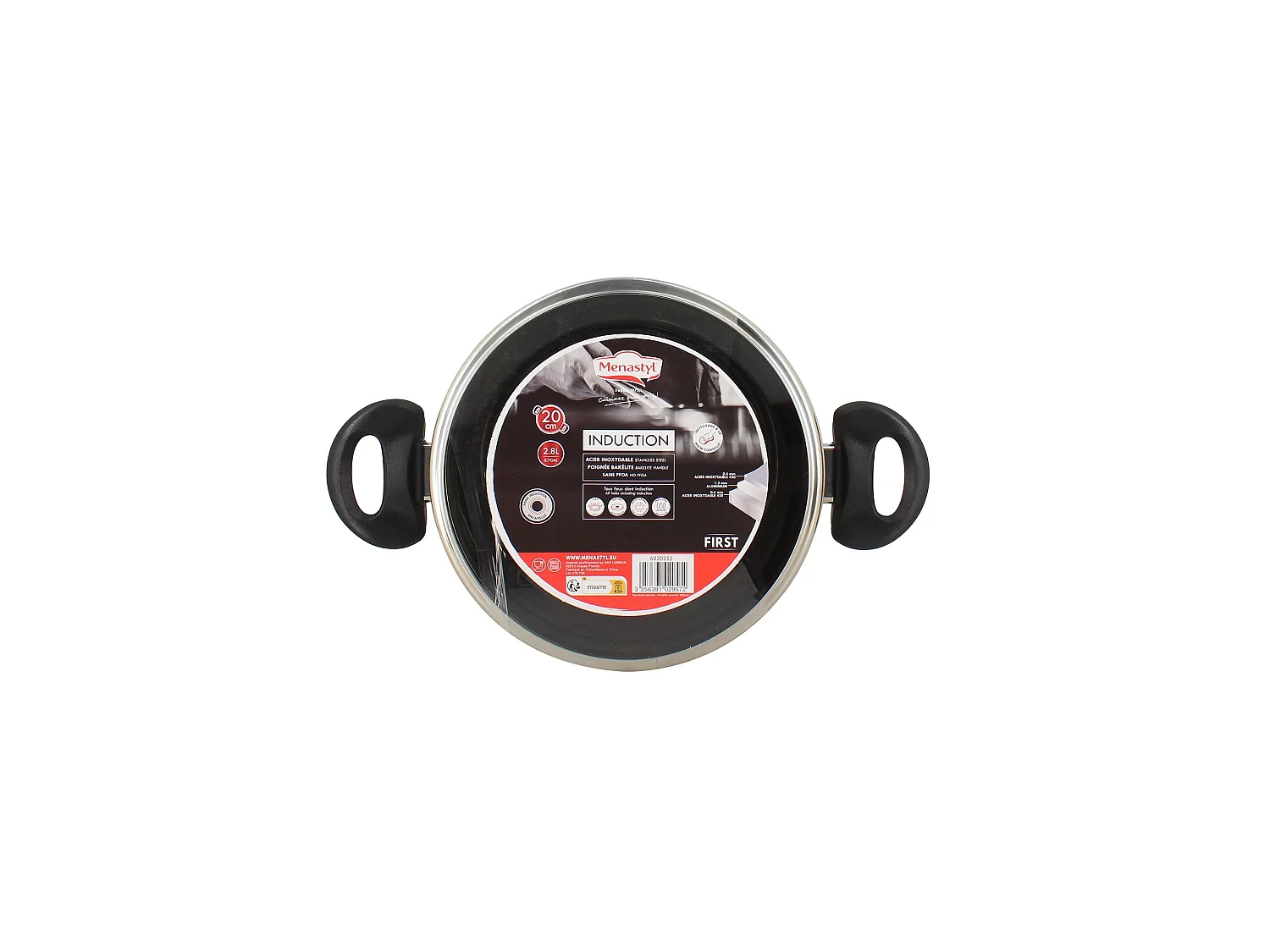 Menastyl - Faitout First 20cm En Acier Inoxydable Avec Couvercle