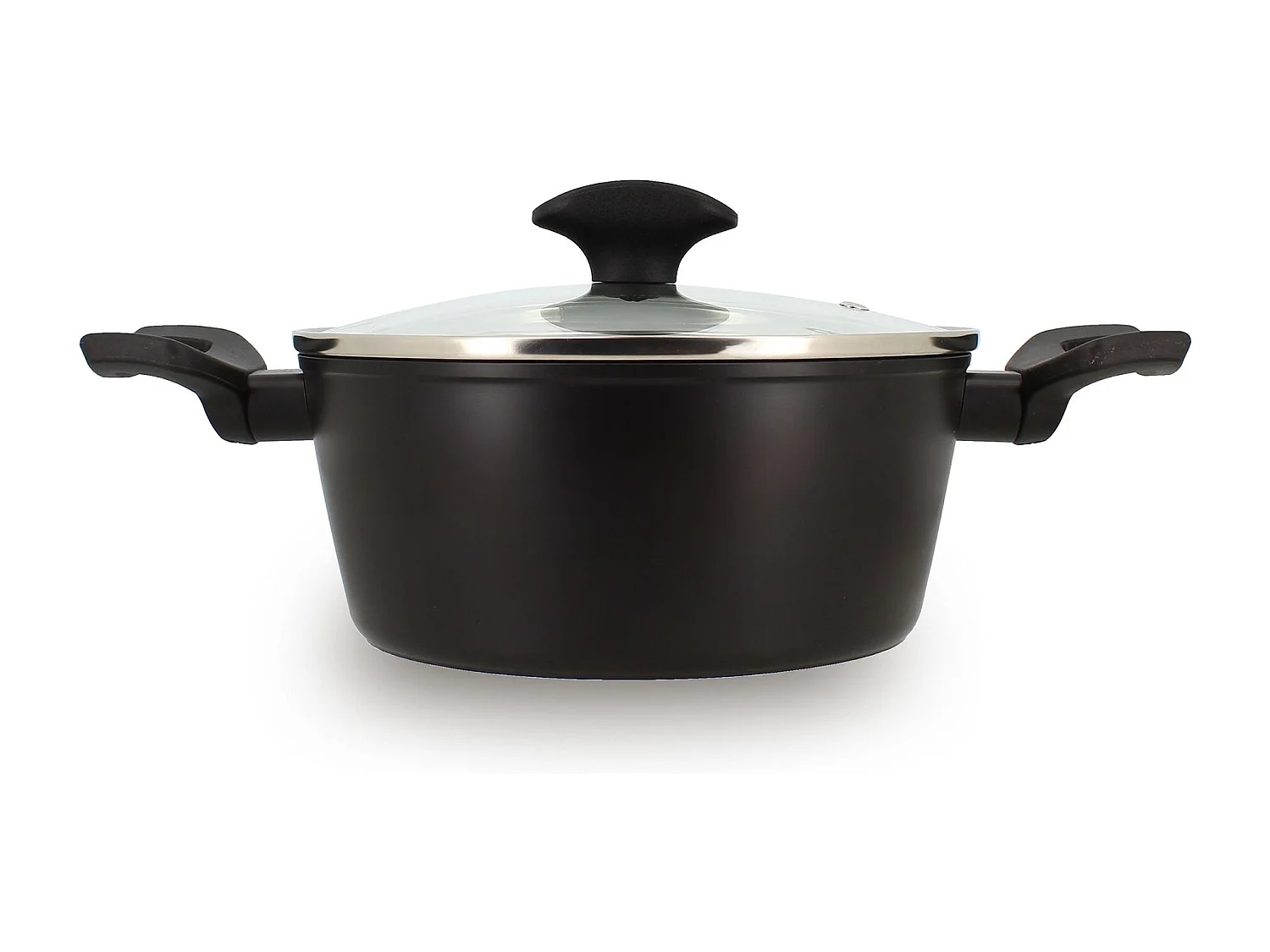 Menastyl - Faitout First 20cm En Aluminium Noir Induction Avec Couvercle