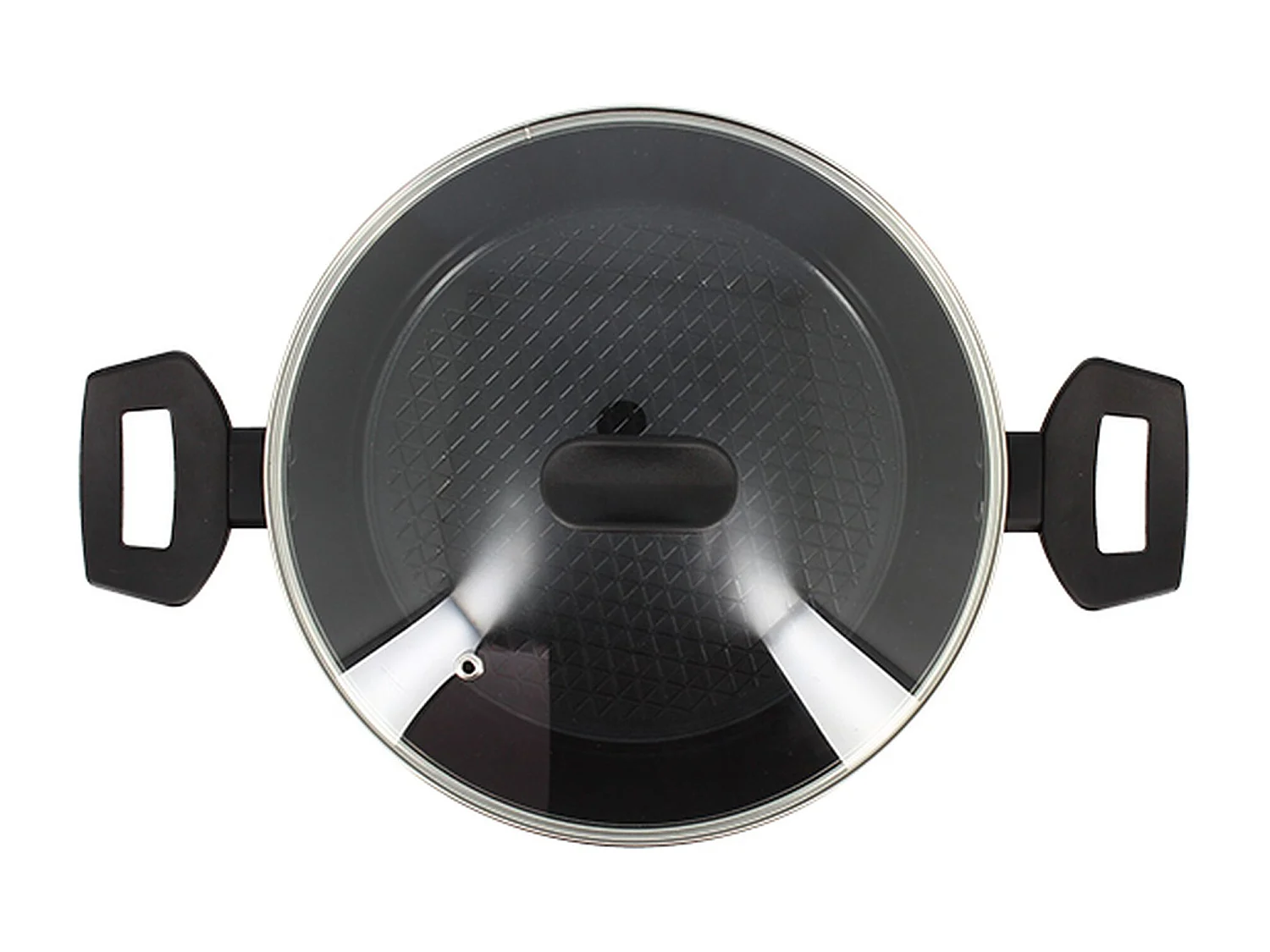 Menastyl - Faitout First 24cm En Aluminium Noir Induction Avec Couvercle