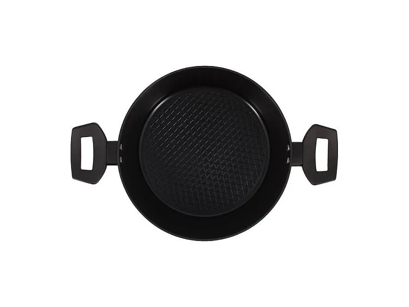 Menastyl - Faitout First 24cm En Aluminium Noir Induction Avec Couvercle
