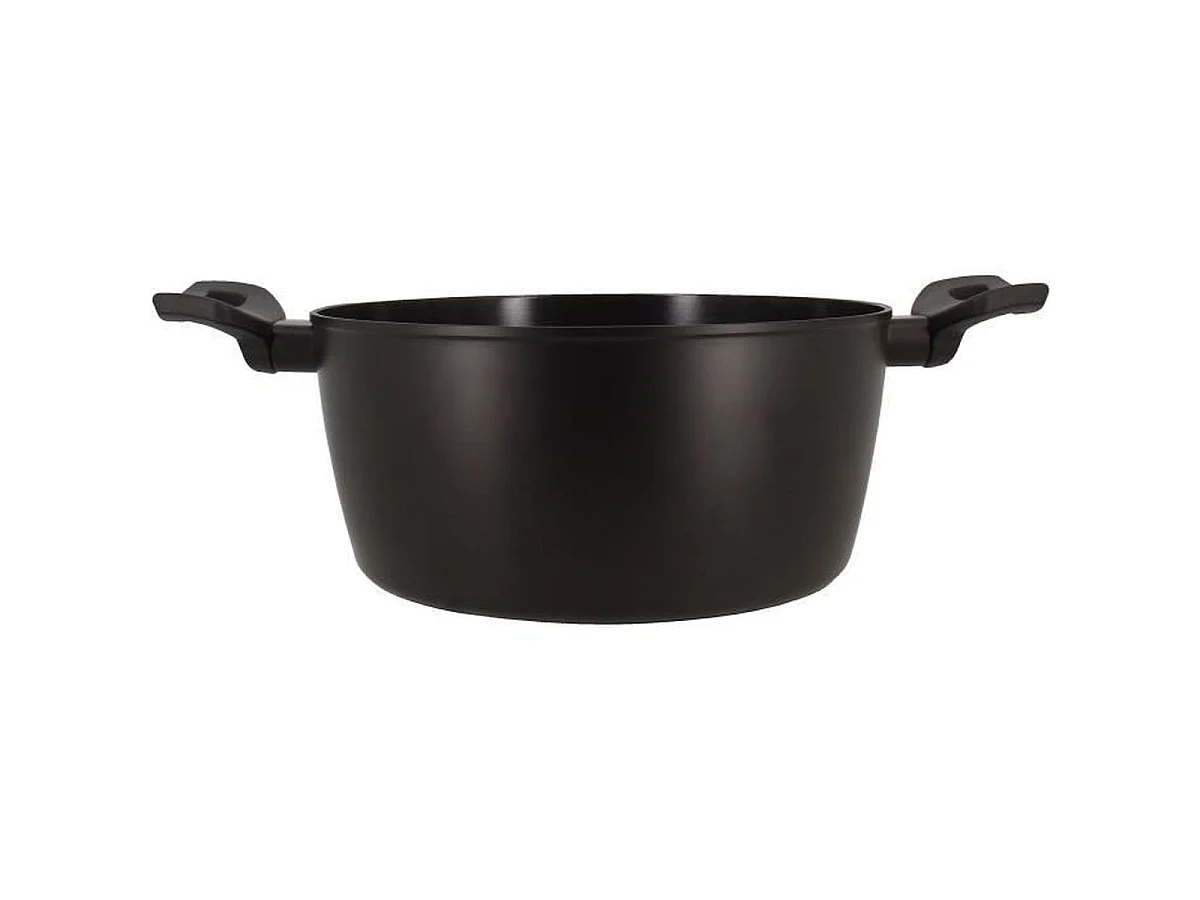 Menastyl - Faitout First 24cm En Aluminium Noir Induction Avec Couvercle