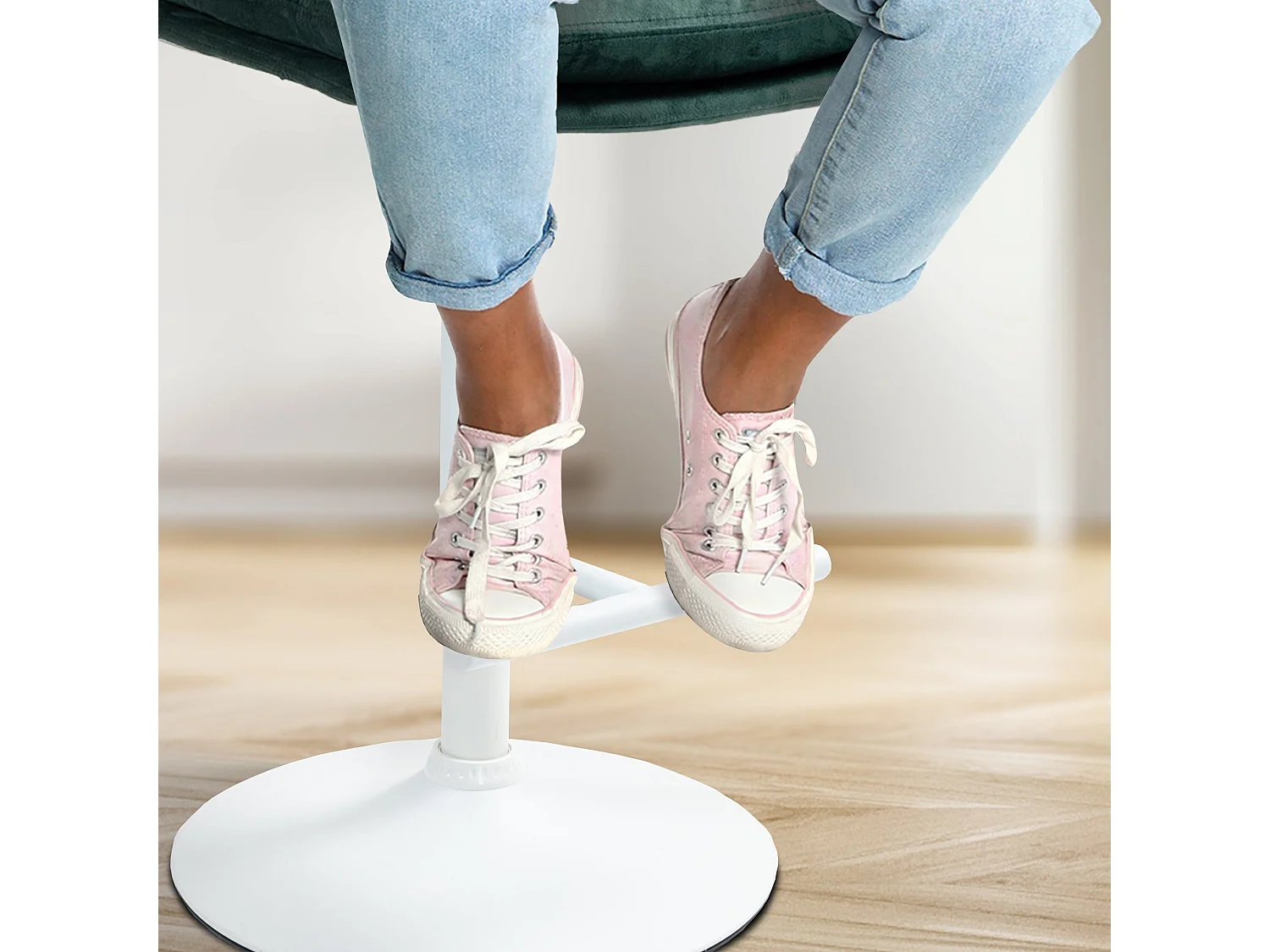 Tabouret de bar - Velours & Blanc - Vert - Damar