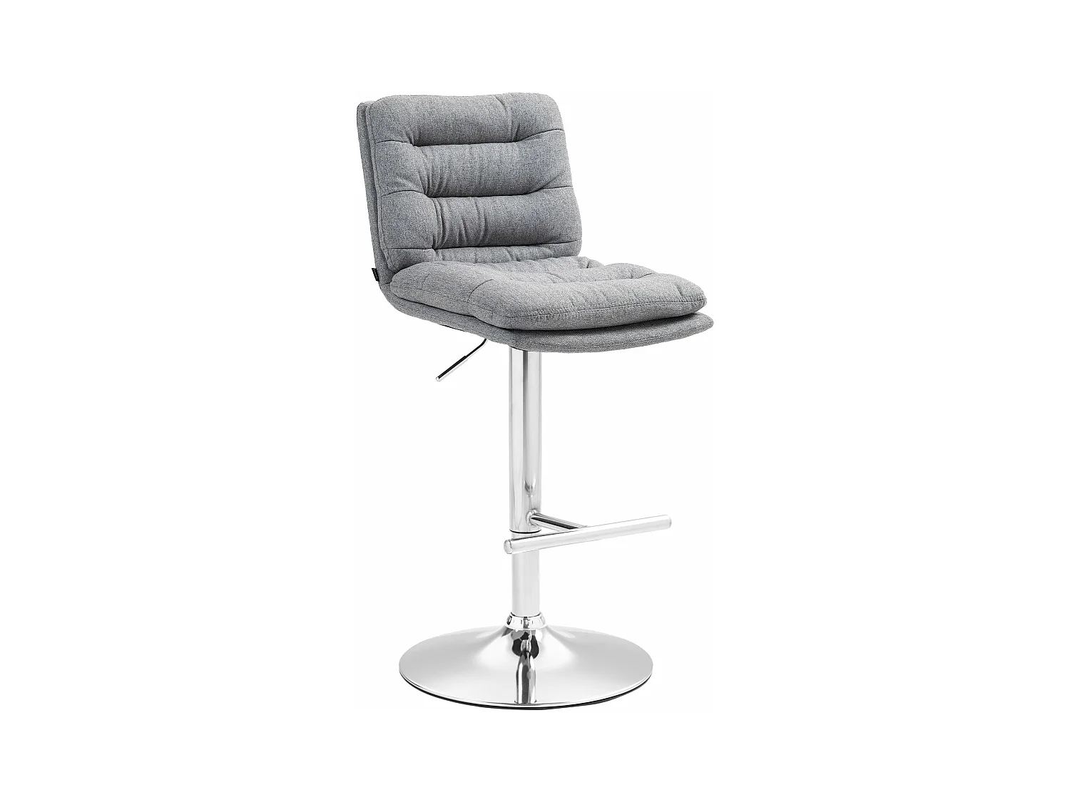 Tabouret de bar - Tissu & Métal - Gris - Damar
