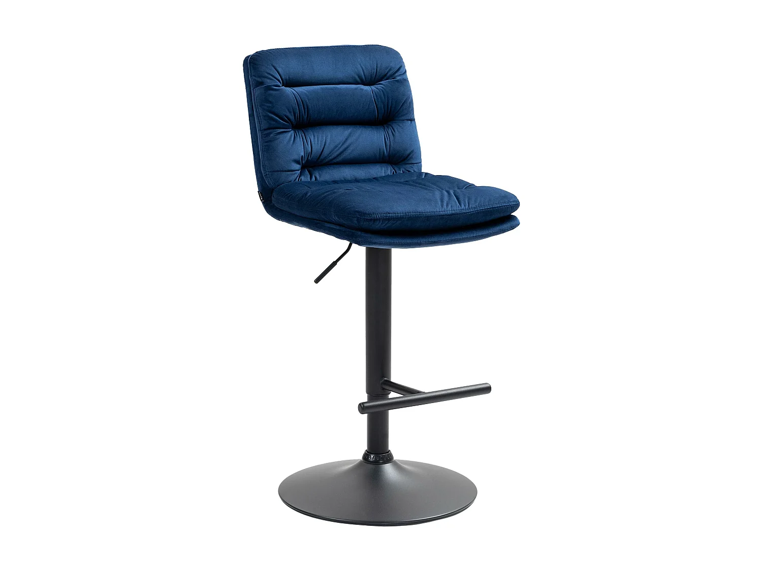 Tabouret de bar - Velours & Noir - Bleu - Damar