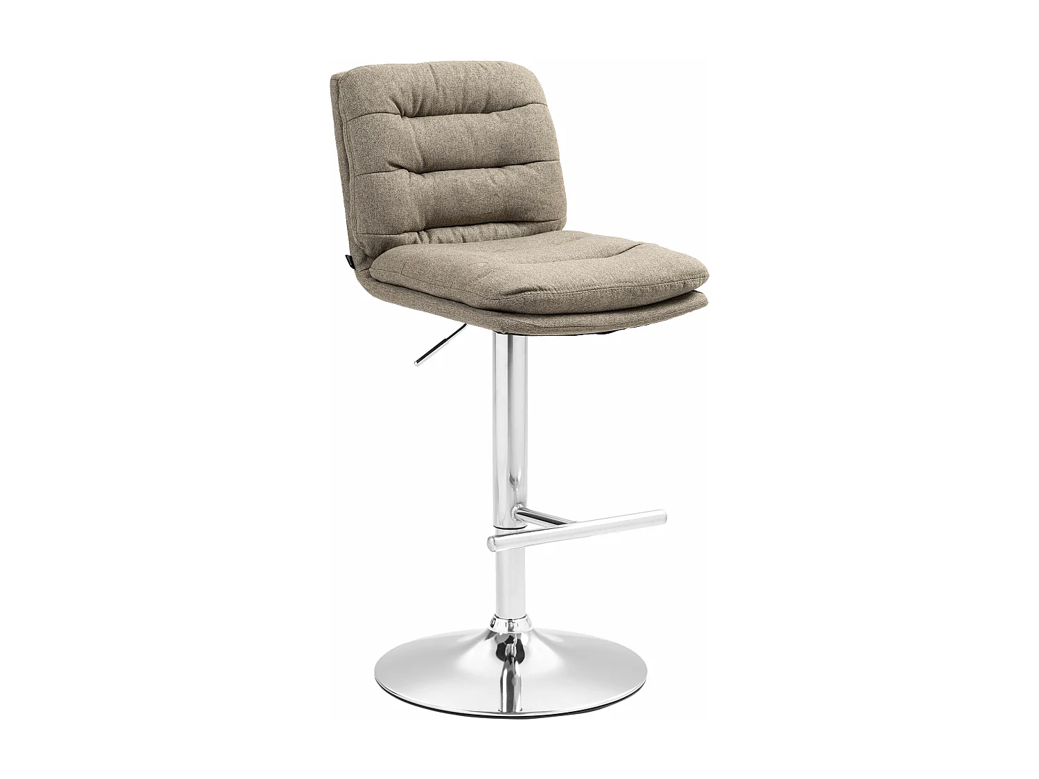 Tabouret de bar - Tissu & Métal - Taupe - Damar