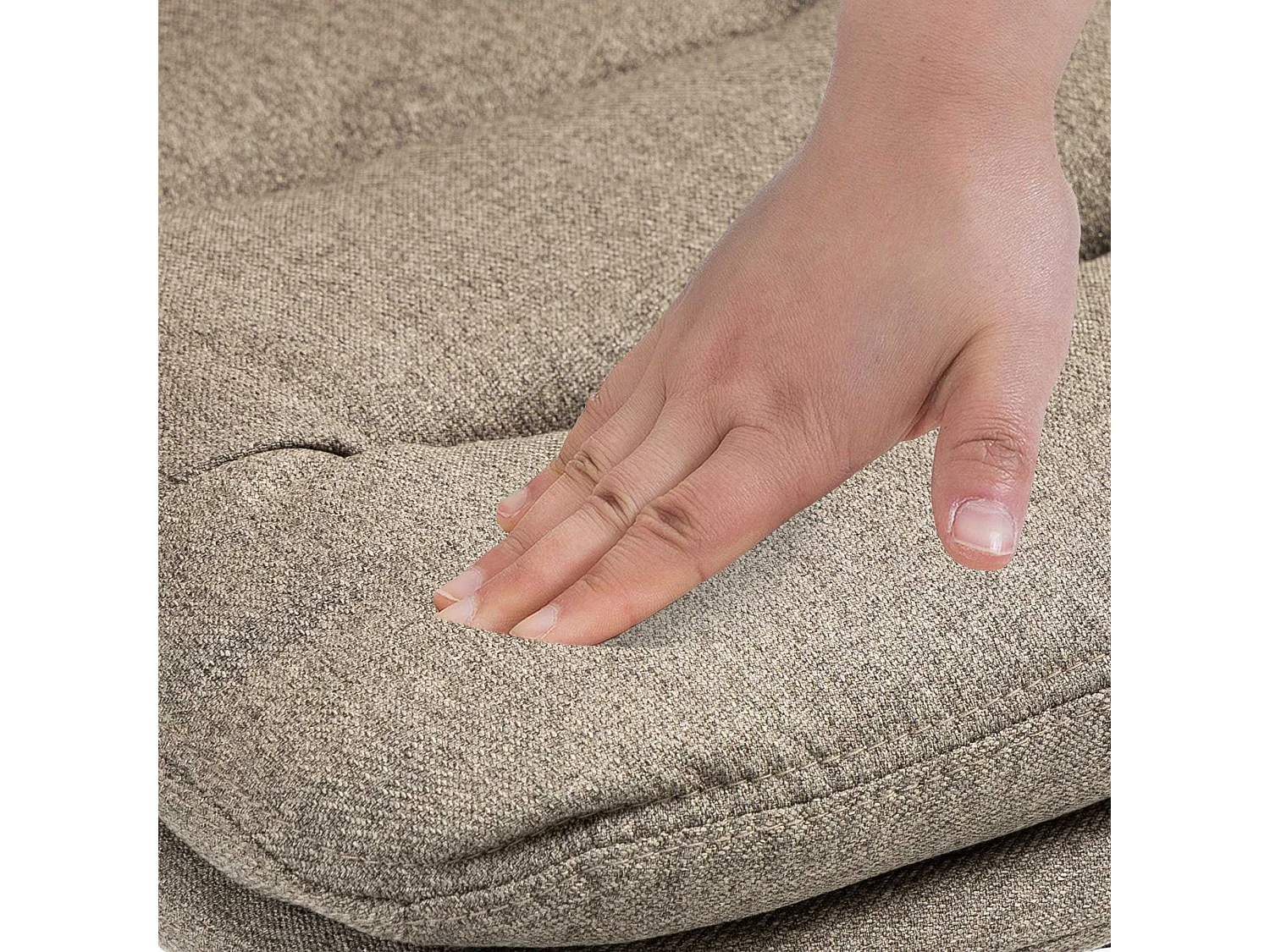 Tabouret de bar - Tissu & Métal - Taupe - Damar