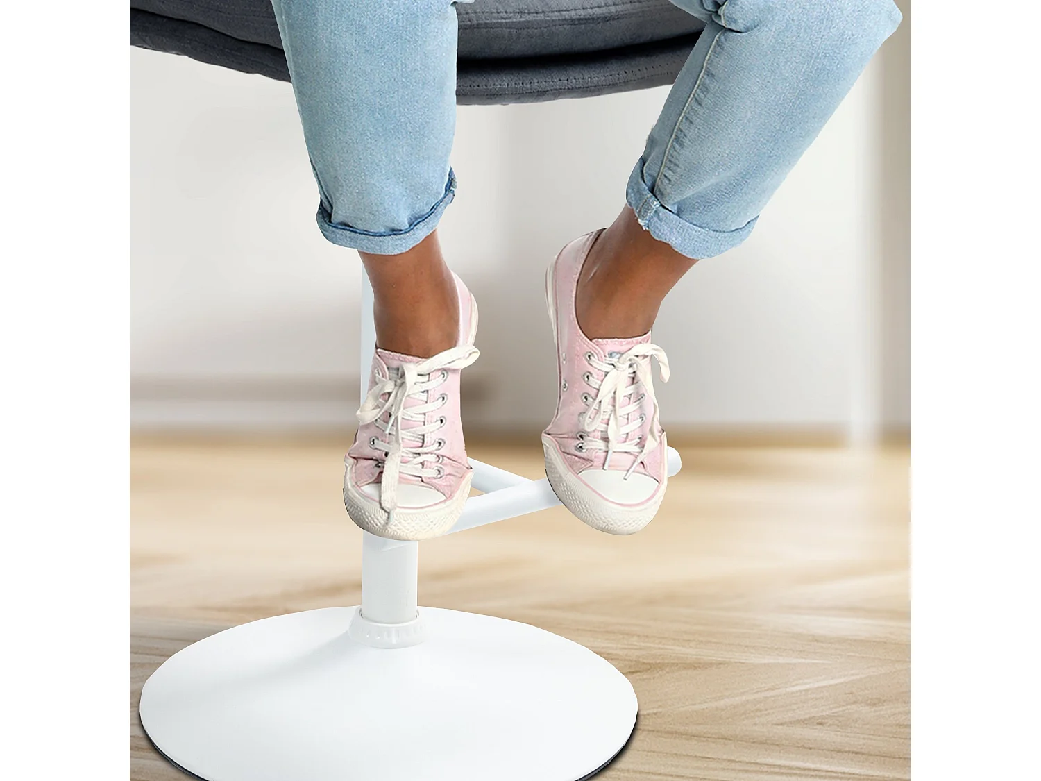 Tabouret de bar - Velours & Blanc - Gris foncé - Damar