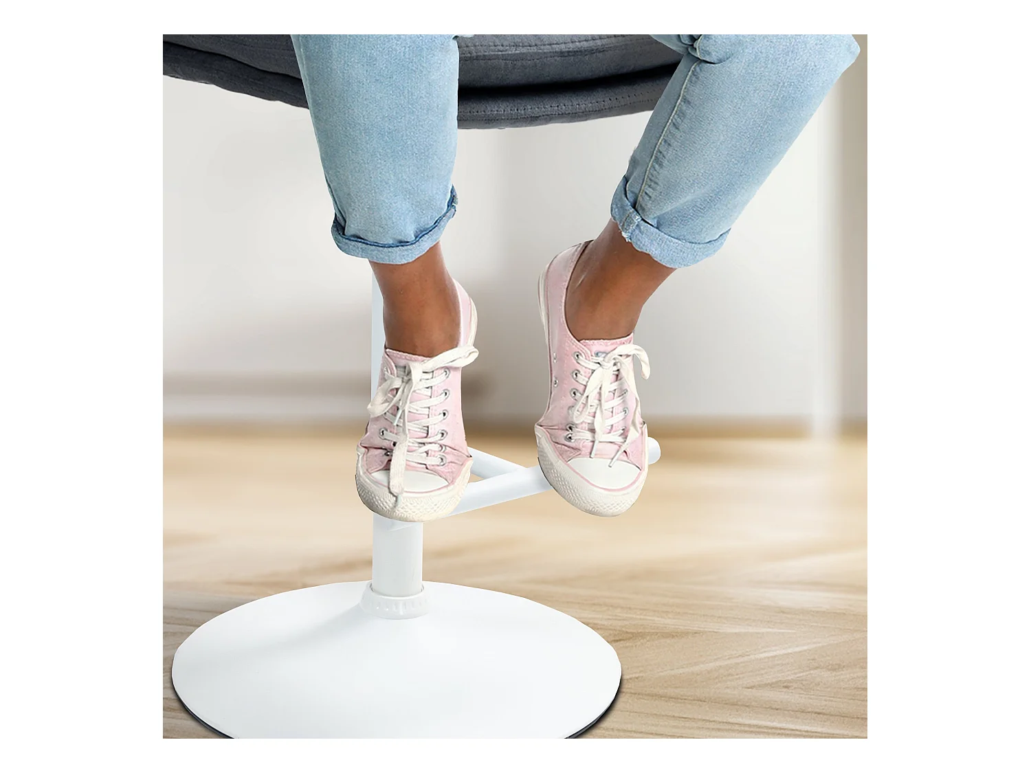 Tabouret de bar - Velours & Blanc - Gris foncé - Damar